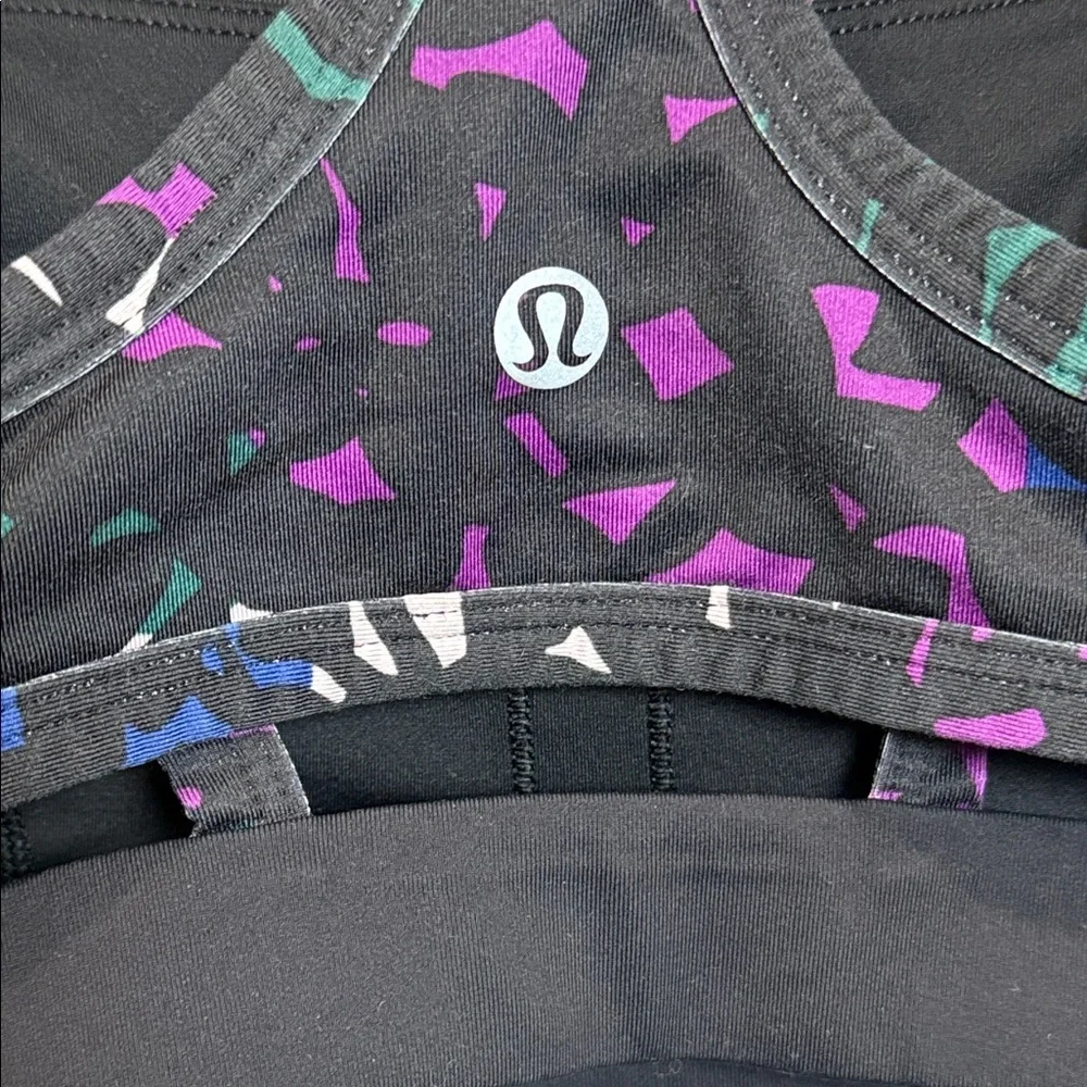 Lululemon Athletica Black and Purple‎ Splendour Bra, Size 6